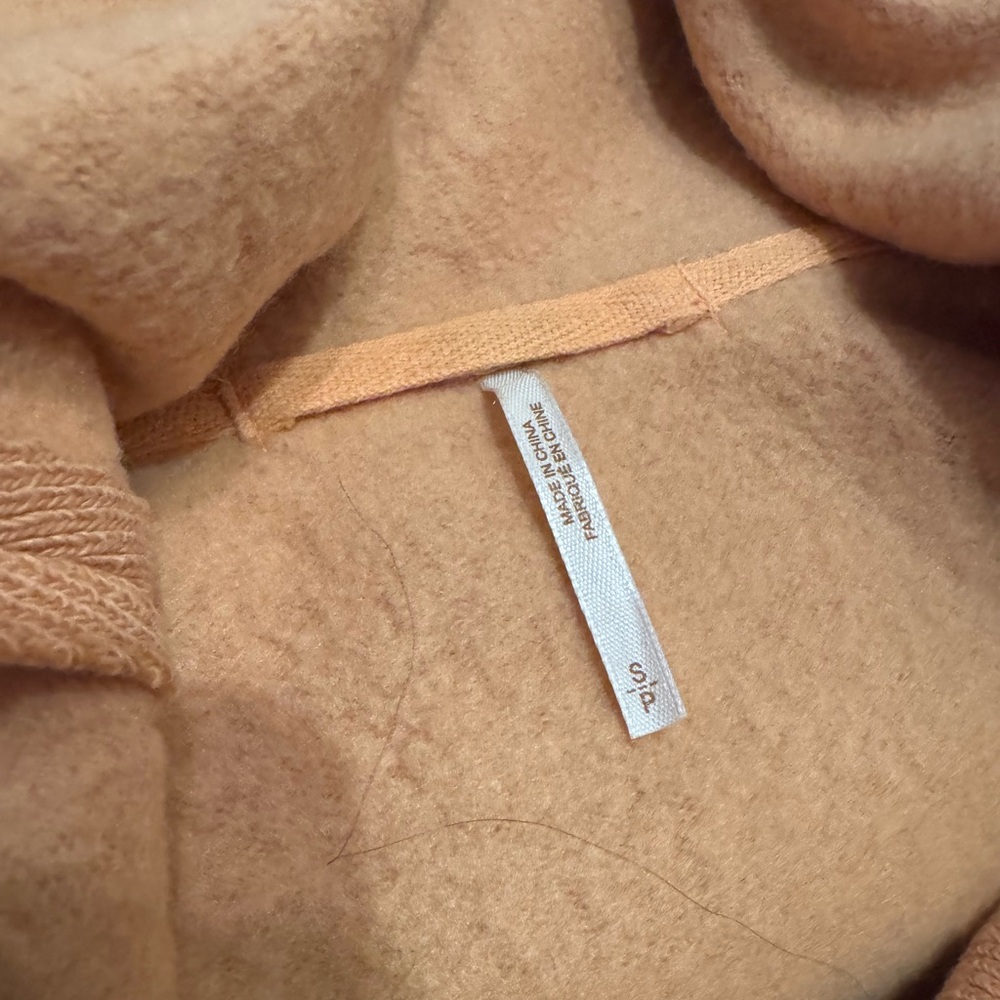 Free People Cozy Fleece Pullover in Light Camel